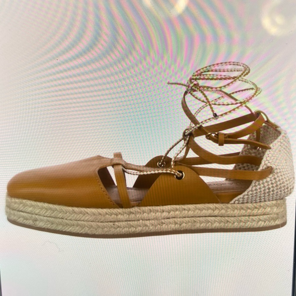 ULLA JOHNSON Brown Espadrille Lace-Up Women's Shoes